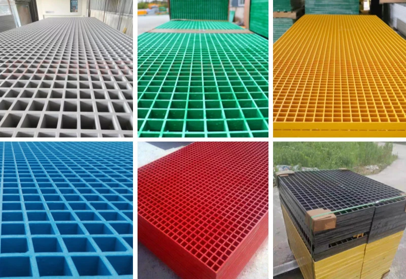 Good Price 4 Feet*12 Feet Panel Size 1-1/2 Inch Mesh Size FRP Grating Sheet