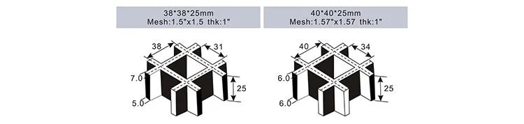 FRP Moulded Grating/FRP Mesh with ISO9001 Certifiacte